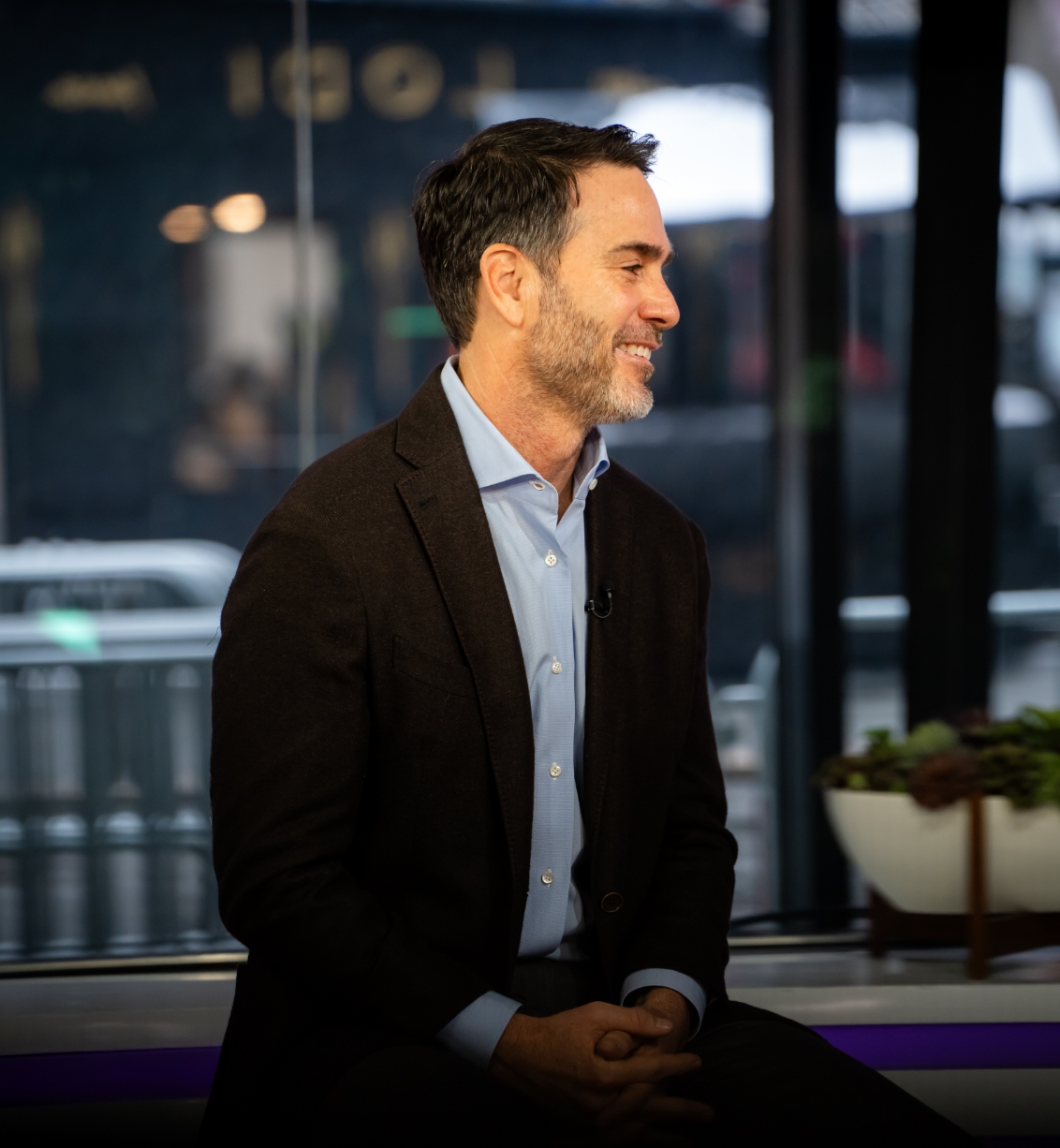 Jimmie Johnson on the set of the TODAY Show